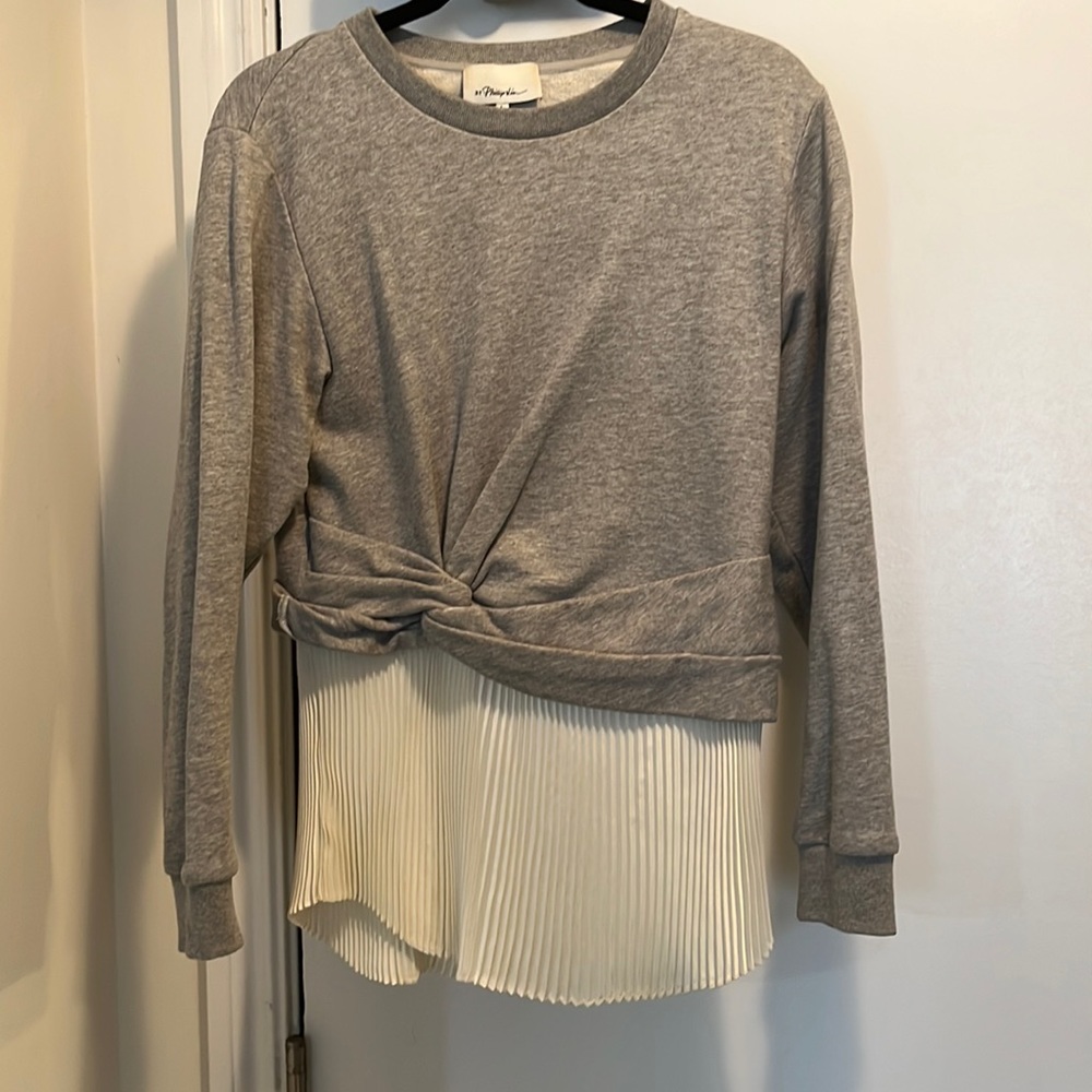 Phillip Lim ladies sweatshirt with silk embroidery
